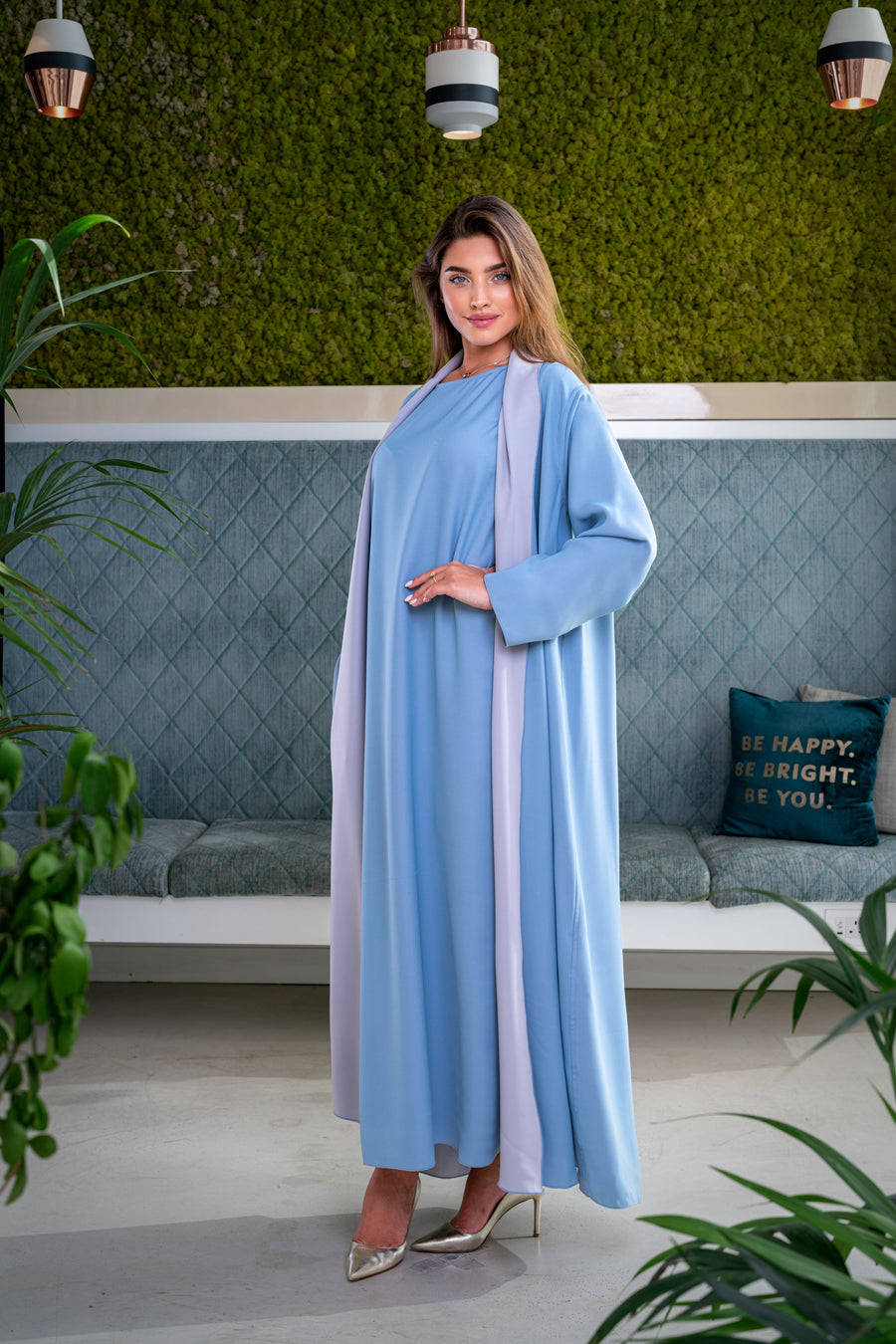BEYOU REVERSIBLE ABAYA BABY BLUE