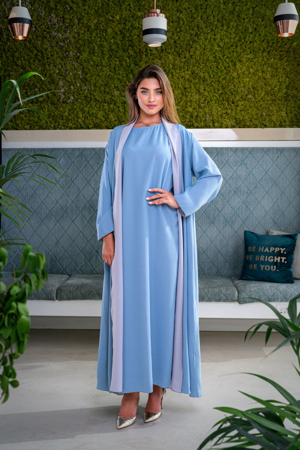 BEYOU REVERSIBLE ABAYA BABY BLUE