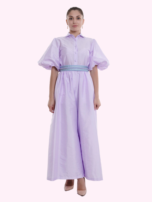 FLUFFY SLEEVES JUMPSUIT