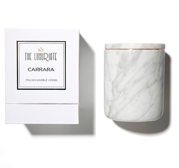 CARRARA MARBLE CANDLE HOLDER