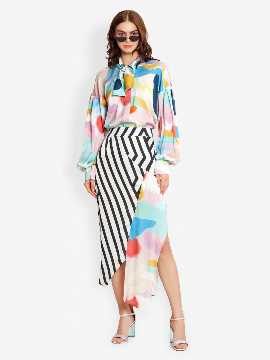 BOW SHIRT WITH FULL SLEEVES