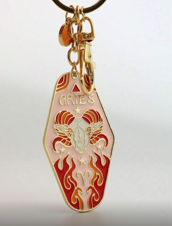 Aries Zodiac Sign Key Chain