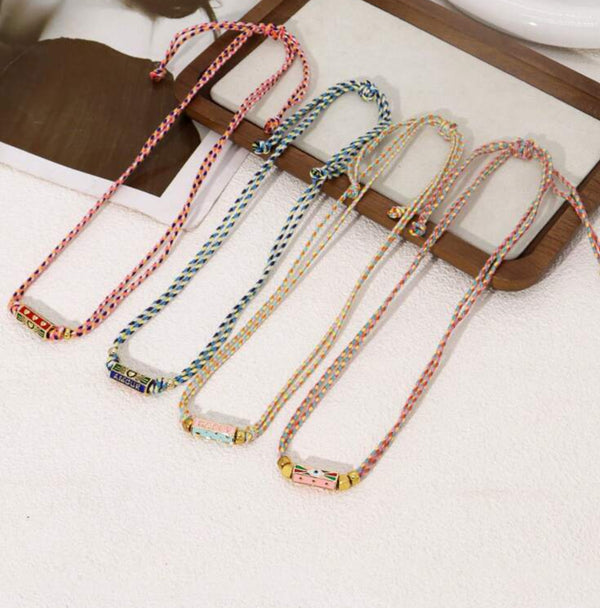 Rope Knotted Metal Necklace