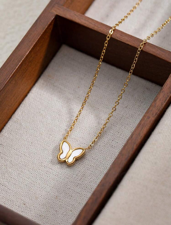 Stainless Steel Butterfly pendant Necklace