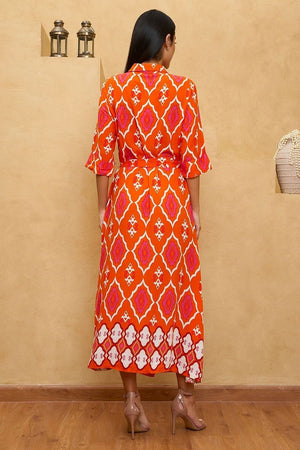 Red and White Maxi Dress -VM-02