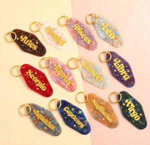 Zodiac Sign Key Chain