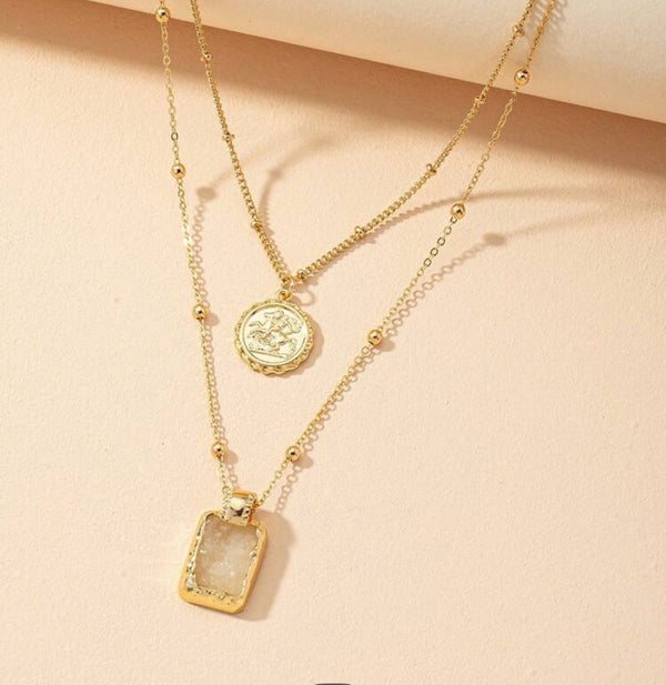 Double Layer pendant Necklace