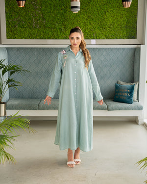 BEYOU UNDER THE SEA MINT SHIRT DRESS