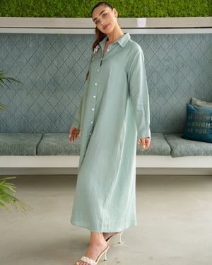 BEYOU UNDER THE SEA MINT SHIRT DRESS