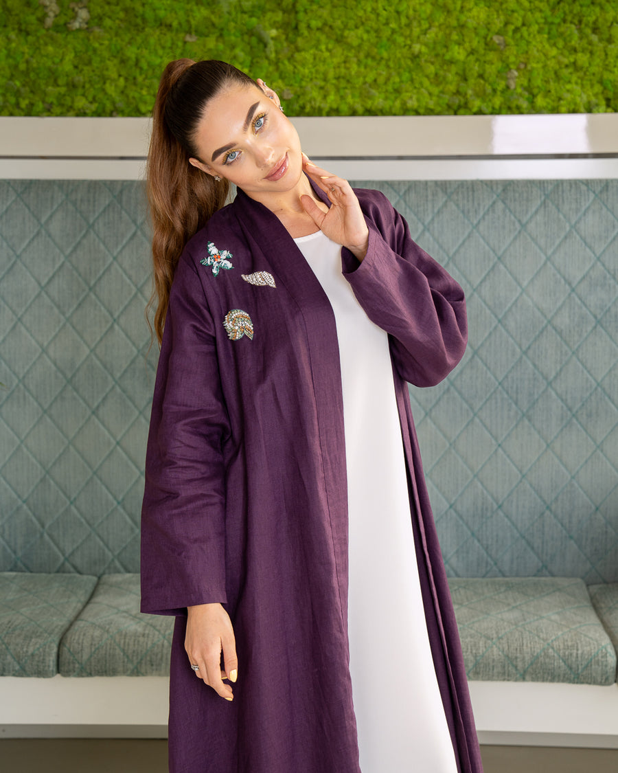 BEYOU UNDER THE SEA PURPLE ABAYA