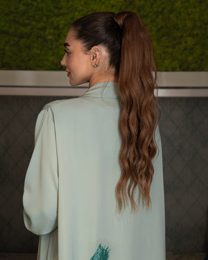BEYOU MINT ABAYA W/BEADS