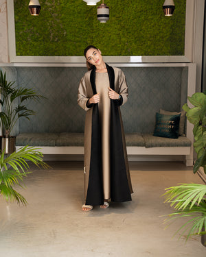 BEYOU REVERSIBLE ABAYA GOLD /BLK