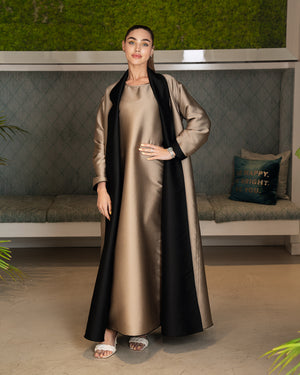 BEYOU REVERSIBLE ABAYA GOLD /BLK