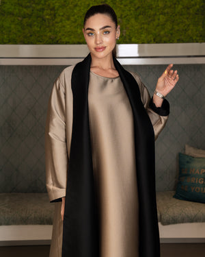 BEYOU REVERSIBLE ABAYA GOLD /BLK