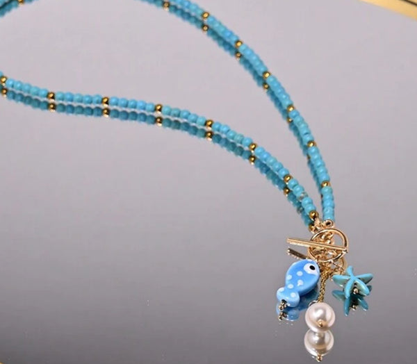 Sea Inspired Charming Pendant Necklace