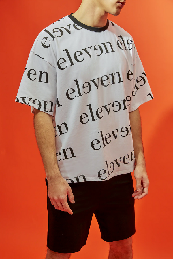 ELEVEN ELEVEN PRINT OVERSIZED T SHIRT