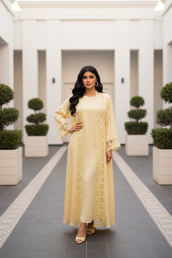 LACE CREPE COLORED ABAYAS