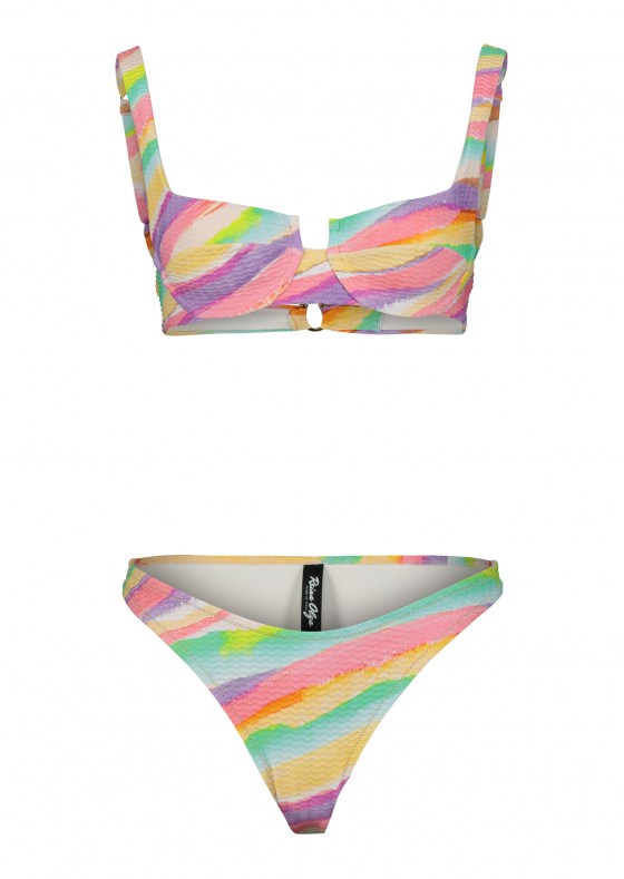 Brigette stripe printed bikini set