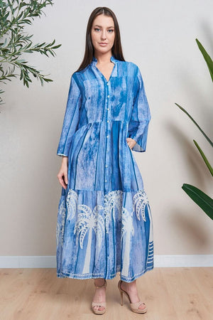 Blue  Maxi Dress -FP-14674