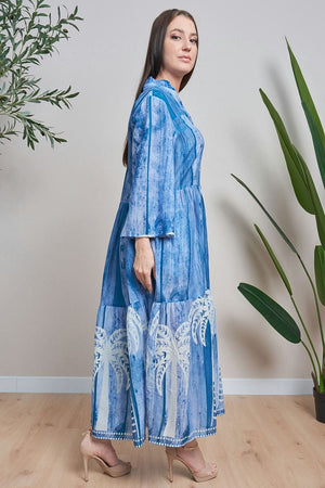 Blue  Maxi Dress -FP-14674