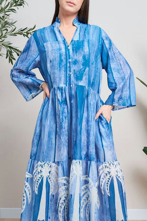 Blue  Maxi Dress -FP-14674