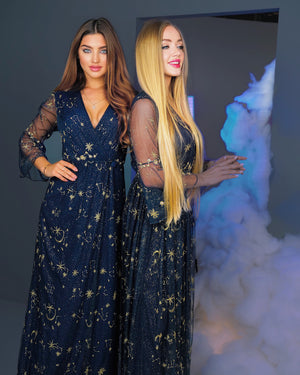 BEYOU MOON & STAR DRESSES TULLE ELASTIC WAIST