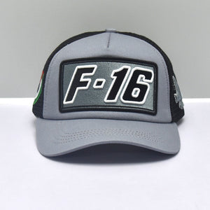 F16 FONT GREY /BLACK HEAD CAP-2020