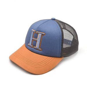 H BLUE/ BROWN HEAD CAP