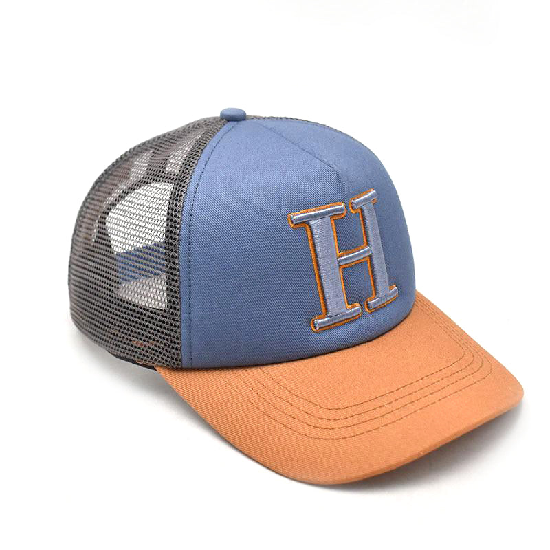 H BLUE/ BROWN HEAD CAP