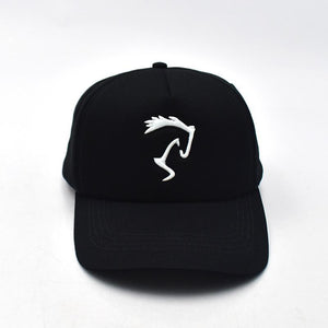 HORSE BLACK FULL FABRIC HEAD CAP