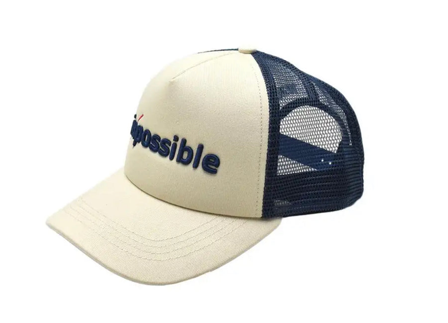 IMPOSSIBLE BEIGE/BLUE HEAD CAP