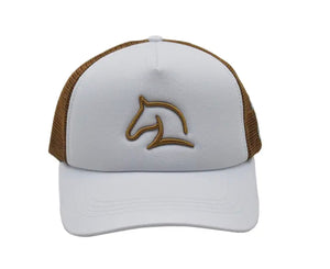 HORSE  3 WHITE/BROWN HEAD CAP
