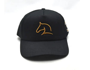 HORSE 3 BLACK/BROWN HEAD CAP