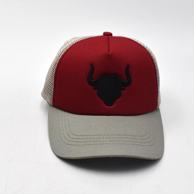BLACK BULL RED/GREY HEAD CAP